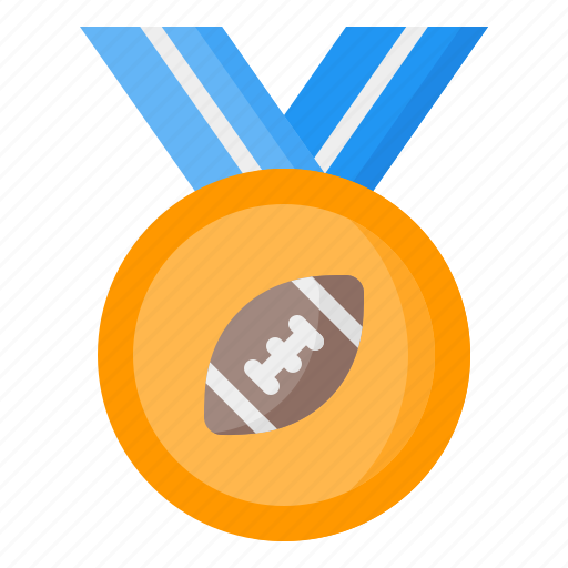 Medal, champion, winner, ball, american football, football, rugby icon - Download on Iconfinder