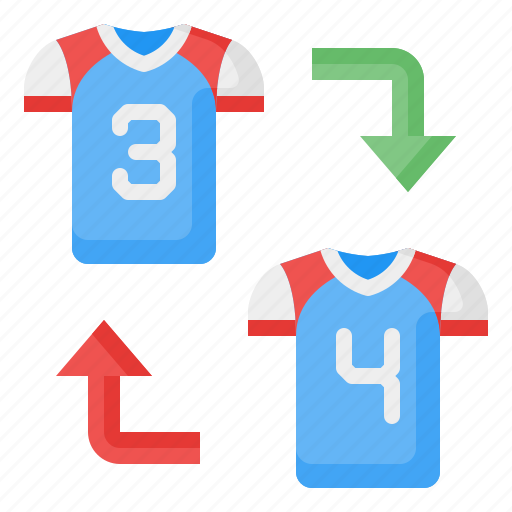 Player, substitution, substitute, change, american football, rugby, sport icon - Download on Iconfinder