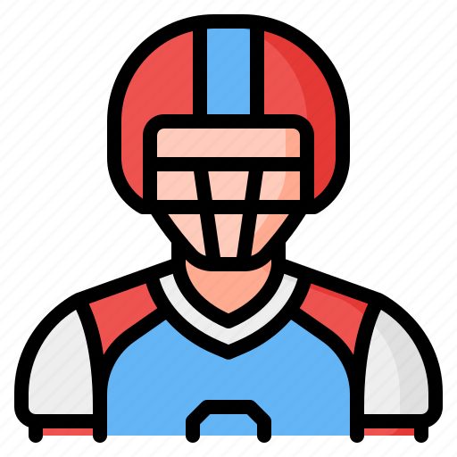 American football, football, rugby, gridiron football, player, athlete, avatar icon - Download on Iconfinder