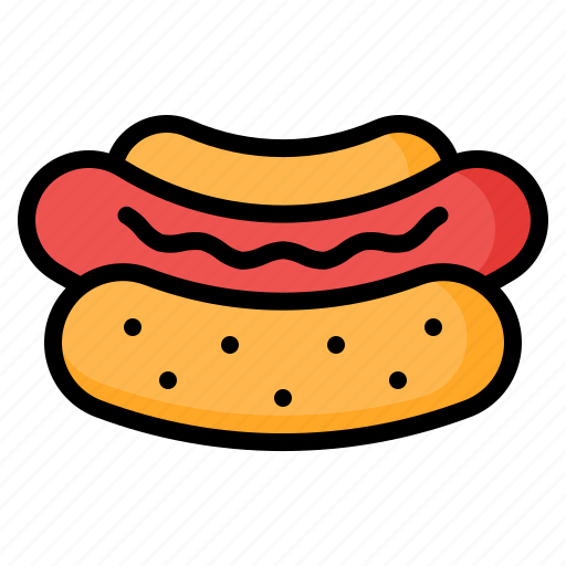 Hot dog, hotdog, sandwich, sausage, bread, fast food, food icon - Download on Iconfinder