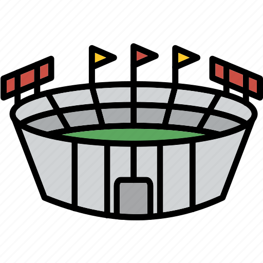 Stadium, arena, athletics, building, sport, venue icon - Download on Iconfinder
