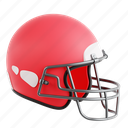 helmet, protective gear, american football, super bowl, 3d icon, 3d illustration, 3d render 