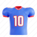 jersey, team apparel, american football, super bowl, 3d icon, 3d illustration, 3d render 