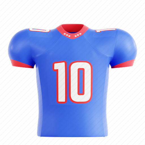 Jersey, team apparel, american football, super bowl, 3d icon, 3d illustration, 3d render 3D illustration - Download on Iconfinder