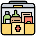 accident, aid, first, kit, medicine