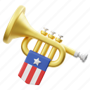 trumpet, flag, horn, sound, nation, music, national, america, american 