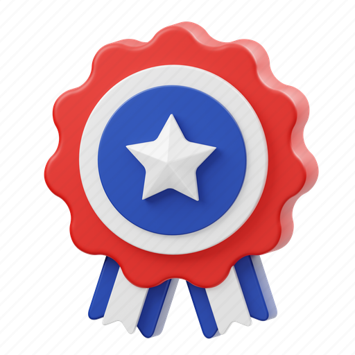 Independence, medal, award, achievement, badge, prize, winner 3D illustration - Download on Iconfinder