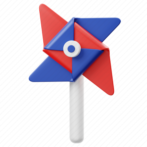 Independence, pinwheel, toy, wind, windmill, game, fan 3D illustration - Download on Iconfinder