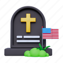 gravestone and american flag, american flag, grave, dead, rip, stone, graveyard, halloween 