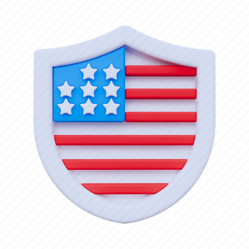 American shield, shield, american, secure, america, security, safety 3D illustration - Download on Iconfinder