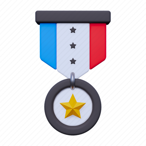 Veteran medal, medal, achievement, badge, reward, american, memorial day 3D illustration - Download on Iconfinder