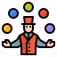amusement, avatar, clown, juggling, park 