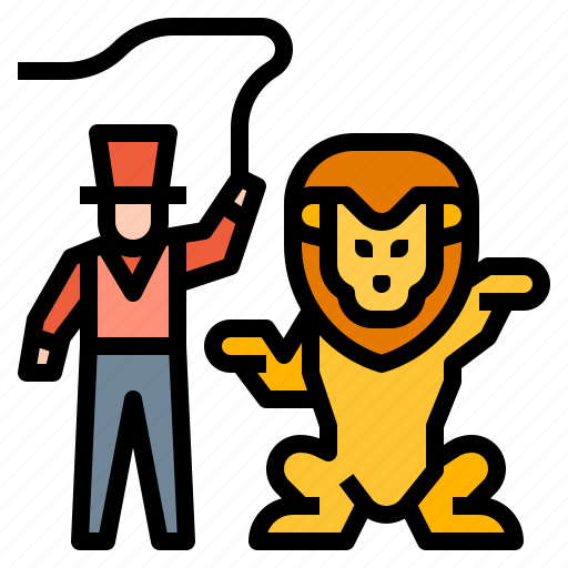 Amusement, lion, park, show, tamer icon - Download on Iconfinder