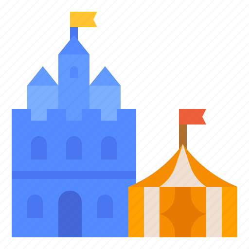 Amusement, castle, park, tent icon - Download on Iconfinder