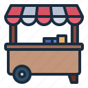 cart, restaurant, food cart, food street