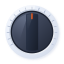 analog, toggle, switch, middle, black, skeuomorphism 
