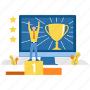 top, rating, business, analytic, database, trophy, monitor