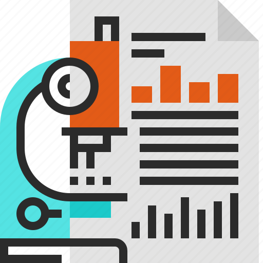 Analysis, chart, document, microscope, report, research, statistics icon - Download on Iconfinder