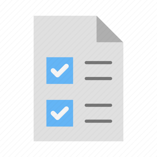 Document, checkmark, list, paper, todo icon - Download on Iconfinder