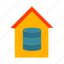 data house, data warehouse, data hub, storage, server 