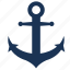 anchor, boat, pirate, sea, ship anchor, simple anchor 