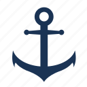 anchor, boat, marina, sea, ship anchor, simple anchor 