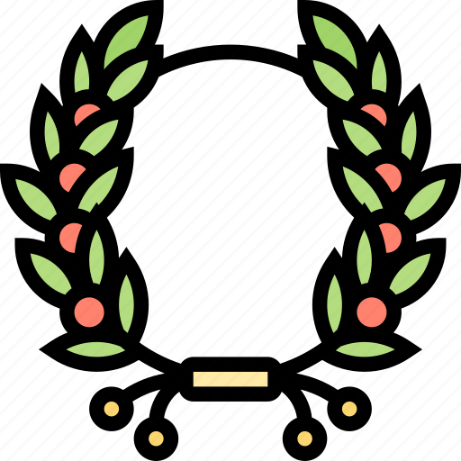 Laurel, wreath, ceremonial, champion, triumph icon - Download on Iconfinder