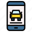 taxi, app, android, digital, interaction 