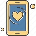 heart, mobile, application