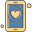 heart, mobile, application 