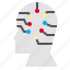avatar, circuit, head, human, person, profile, user 