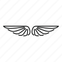 ornament, wings, vector, thin