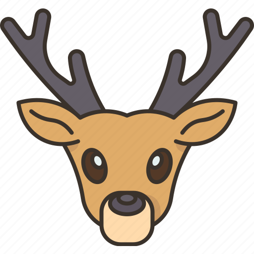 Deer, antler, animal, grassland, nature icon - Download on Iconfinder