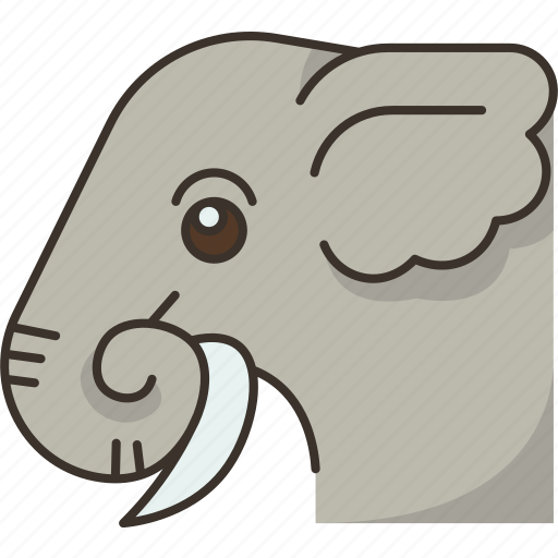 Elephant, tusk, mammal, wildlife, jungle icon - Download on Iconfinder
