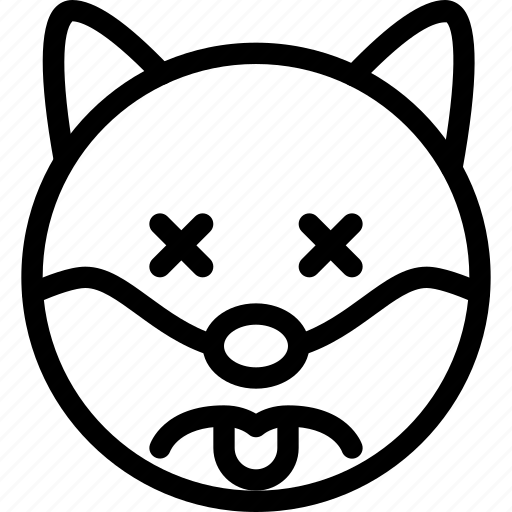 Dog, sad, death, emoticons, animal icon - Download on Iconfinder