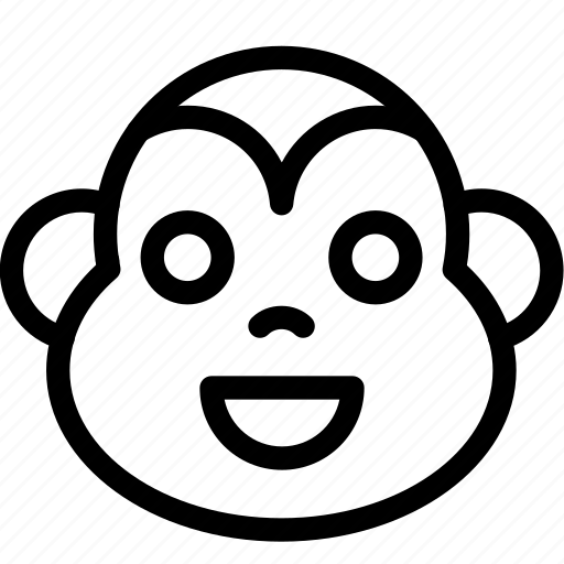 Monkey, smiling, emoticons, animal icon - Download on Iconfinder