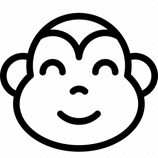 Monkey, smiling, eyes, emoticons icon - Download on Iconfinder