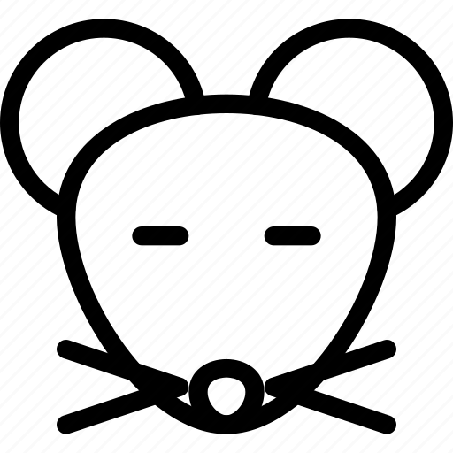 Mouse, closed, eyes, emoticons, animal icon - Download on Iconfinder