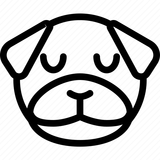 Pug, pensive, emoticons, animal icon - Download on Iconfinder
