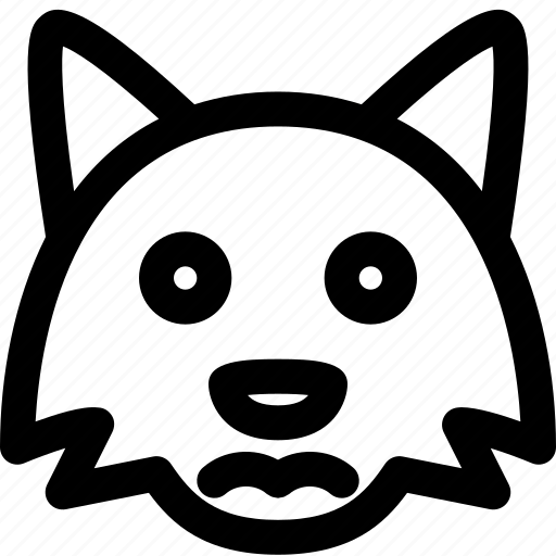 Fox, frowning, emoticons, animal icon - Download on Iconfinder