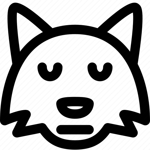 Fox, closed, eyes, emoticons, animal icon - Download on Iconfinder