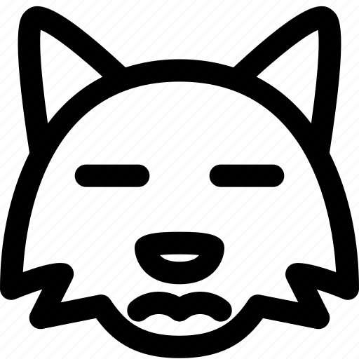 Fox, sad, closed, eyes, emoticons, animal icon - Download on Iconfinder