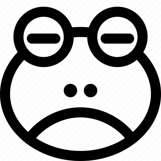 Frog, sad, closed, eyes, emoticons, animal icon - Download on Iconfinder