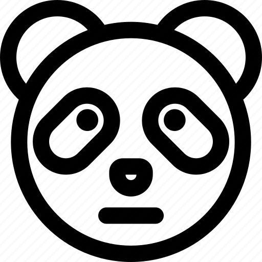 Panda, neutral, emoticons, animal icon - Download on Iconfinder