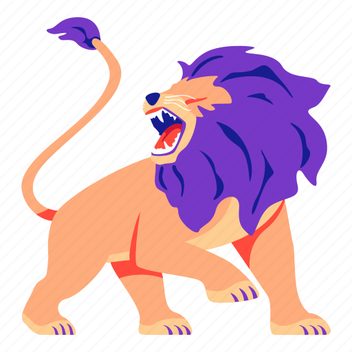 Lion, animal, wild, zoo, leader icon - Download on Iconfinder