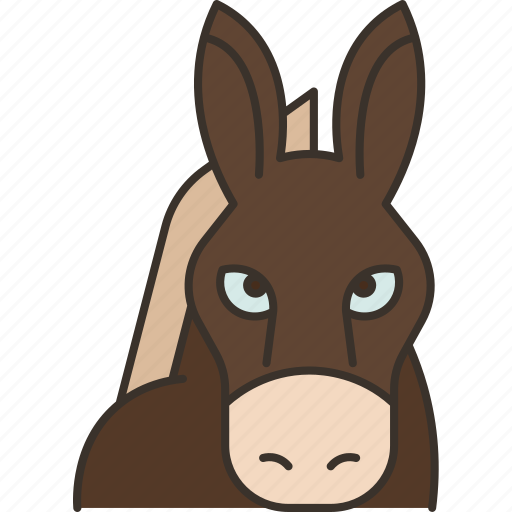 Donkey, livestock, domestic, mammal, animal icon - Download on Iconfinder