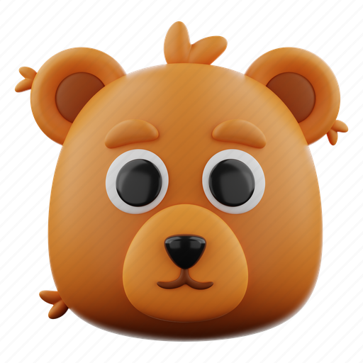 Animal, nature, zoo, pet, bear 3D illustration - Download on Iconfinder