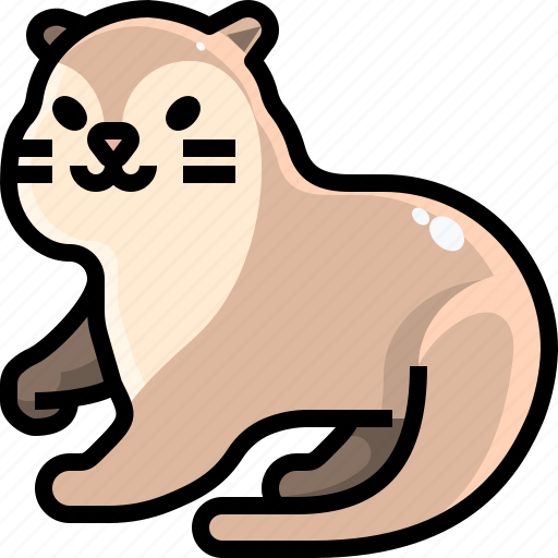 Animal, avatar, kingdom, life, mammal, otter, wild icon - Download on Iconfinder