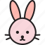 rabbit, bunny, face, cute, animal, avatar 