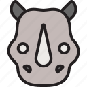 rhino, animal, head, avatar